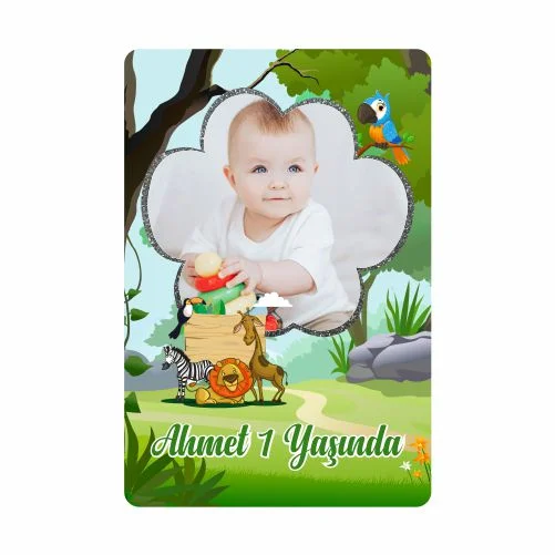 Safari Temalı Doğum Günü Magneti